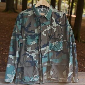 Military Combat Camouflage Men's Jacket 100% cotton Size Large Regular